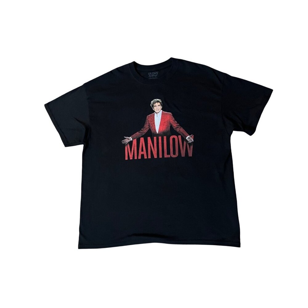Barry Manilow T-Shirt Unisex XL 2017 Tour Gildan DryBlend Black Used - Picture 3 of 10